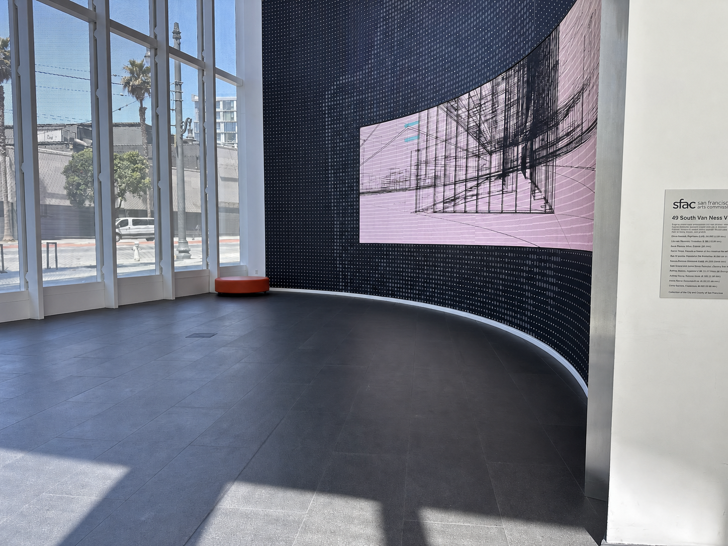 49 South Van Ness lobby where the free Wednesday yoga class meets